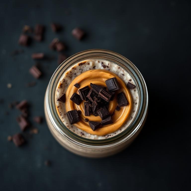 Chocolate Peanut Butter Protein Overnight Oats