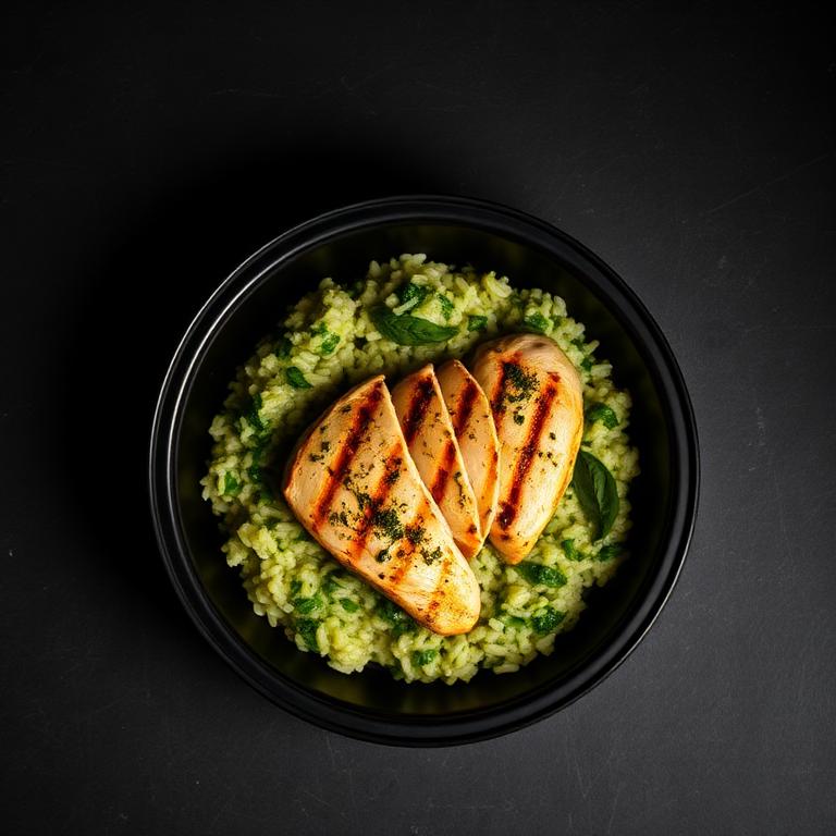 Pesto Chicken Risotto