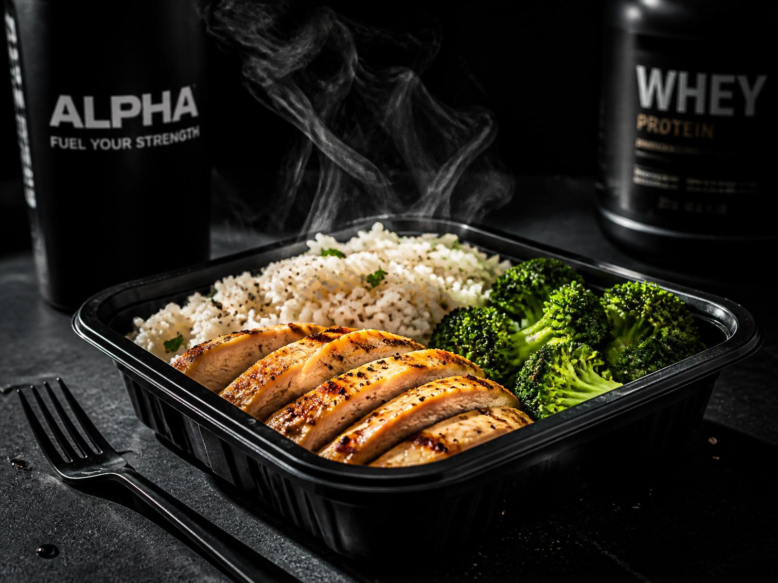 Chef-plated high-protein meal prepared fresh in the Macrofuel Kitchen